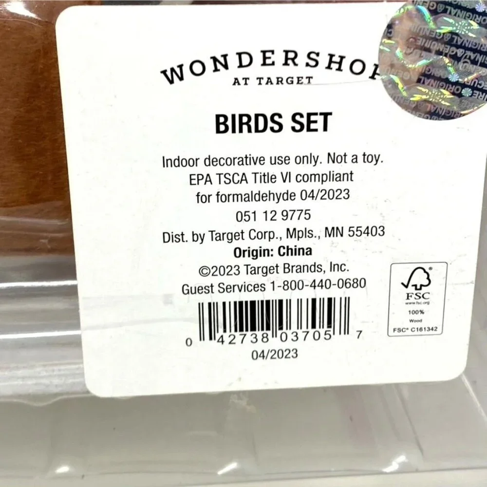 Target Wondershop Featherly Friends Gingerbread House Family Trio Holiday Decor